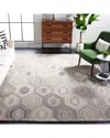 Safavieh Abstract Grainline Hand-tufted Wool Rug In Gray
