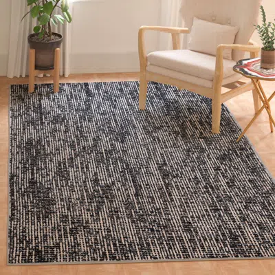 Safavieh Abstract Hand Made Area Rug, Black / Grey Solid / Tonal Style Non-shedding In Gray