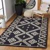 Safavieh Abstract Hand Made Area Rug, Black / Ivory Bohemian Style Non-shedding In Black