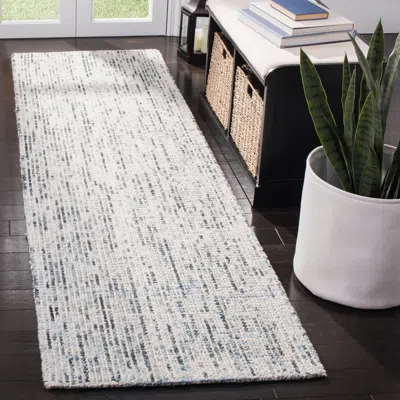 Safavieh Abstract Hand Made Area Rug, Blue / Charcoal Solid / Tonal Style Non-shedding In Multi