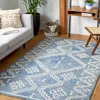 Safavieh Abstract Sandwave Aztec Hand-tufted Wool Rug In Blue