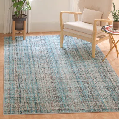 Safavieh Abstract Hand Made Area Rug, Blue / Multi Contemporary Style Non-shedding