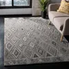 Safavieh Abstract Hand Made Area Rug, Grey / Black Bohemian Style Non-shedding In Gray