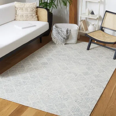 Safavieh Abstract Hand Made Area Rug, Grey / Ivory Contemporary Style Non-shedding In Gray