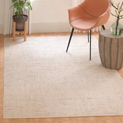 Safavieh Abstract Hand Made Area Rug, Ivory / Light Grey Solid / Tonal Style Non-shedding In Neutral