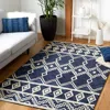 Safavieh Abstract Hand Made Area Rug, Navy / Ivory Bohemian Style Non-shedding