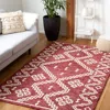Safavieh Abstract Sandfire Aztec Hand-tufted Wool Rug In Red