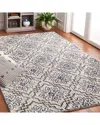 Safavieh Abstract Ivory Tide Hand-tufted Wool-blend Rug In Blue