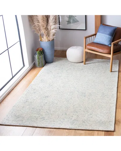 Safavieh Abstract Loftal Hand-tufted Wool-blend Rug In Blue