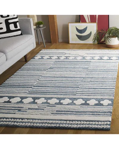 Safavieh Abstract Nirva Hand-tufted Wool-blend Rug In Blue