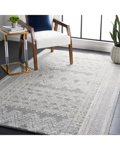 Safavieh Abstract Sailstone Hand-tufted Wool Rug In Gray