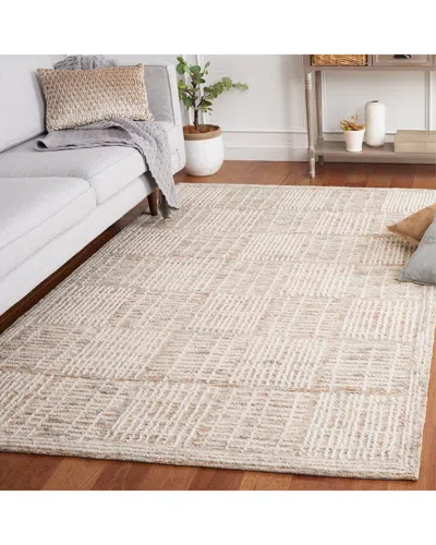 Safavieh Abstract Sandbark Hand-tufted Wool-blend Rug In Brown