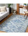 Safavieh Abstract Sandwave Aztec Hand-tufted Wool Rug In Blue