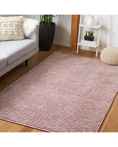 Safavieh Abstract Scarlet Sands Hand-tufted Wool Rug In Pink