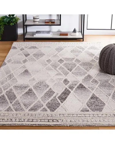 Safavieh Abstract Slate Whisper Hand-tufted Wool Rug With Cotton Cloth Backing In Gray
