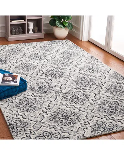 Safavieh Abstract Stormfall Hand-tufted Wool-blend Rug In Gray