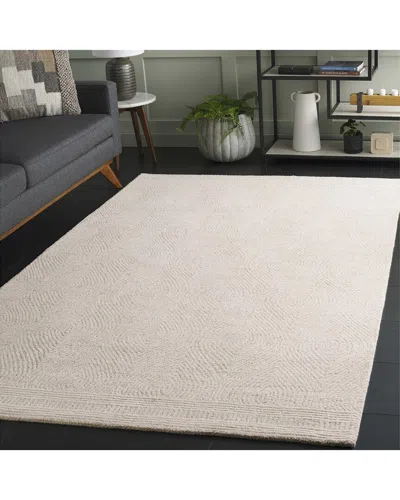 Safavieh Abstract Sunwashed Clay Hand-tufted Wool Rug In White