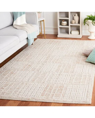 Safavieh Abstract Twillbone Hand-tufted Wool-blend Rug In Ivory