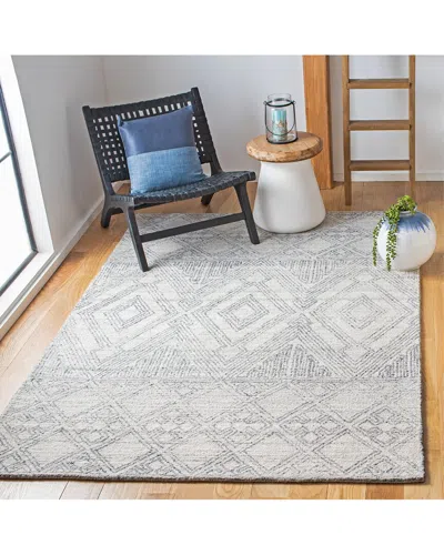 Safavieh Abstract Whispen Hand-tufted Wool-blend Rug In Gray