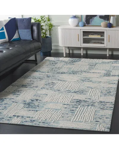 Safavieh Abstract Whitecaps Hand-tufted Wool-blend Rug In Blue