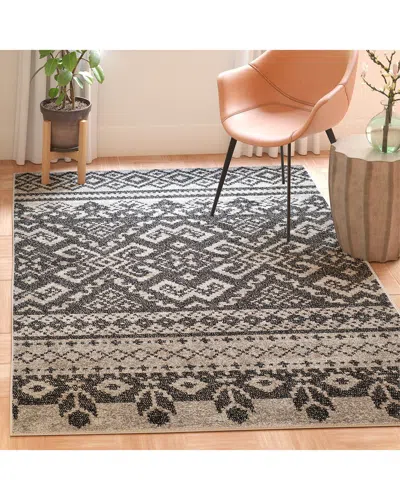 Safavieh Adirondack Alpenglow Power Loomed Rug Silver / Bla In Brown