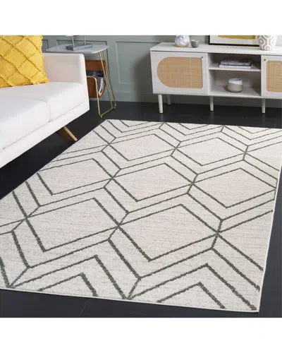 Safavieh Adirondack Aroha Power Loomed Rug Ivory / Dark Gre In White