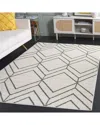 Safavieh Adirondack Aroha Power Loomed Rug Ivory / Dark Gre In White