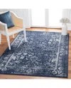 Safavieh Adirondack Ashrock Power Loomed Rug Navy / Ivory In Blue