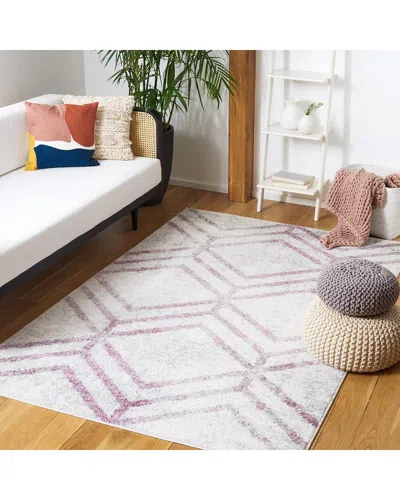 Safavieh Adirondack Calyra Power Loomed Rug Ivory / Plum In White
