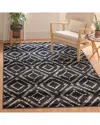 Safavieh Adirondack Machine Made Area Rug, Black / Ivory Contemporary Style Easy Care In Black