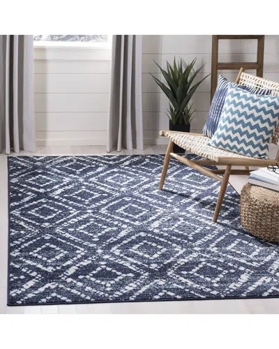 Safavieh Adirondack Facetis Power Loomed Rug Navy / Ivory In Blue
