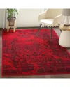 Safavieh Adirondack Machine Made Area Rug, Red / Black Traditional Style Easy Care In Red