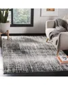 Safavieh Adirondack Frayline Power Loomed Rug Ivory / Black In Gray