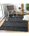Safavieh Adirondack Gemora Power Loomed Rug Dark Grey / Gre In Black