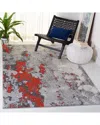 Safavieh Adirondack Glimora Power Loomed Rug Orange / Grey In Gray