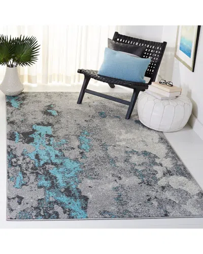 Safavieh Adirondack Griselle Power Loomed Rug Turquoise / G In Gray