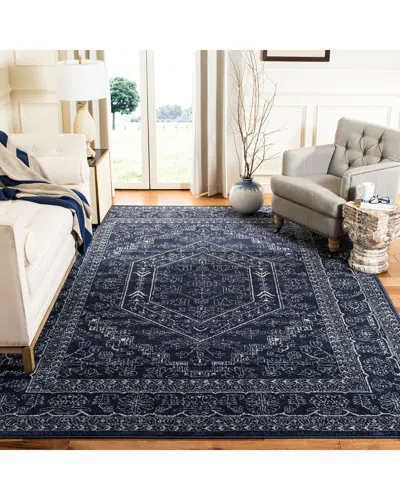 Safavieh Adirondack Lakeshade Power Loomed Rug Navy / Ivory In Blue