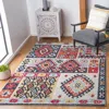 Safavieh Adirondack Machine Made Area Rug, Aqua / Fuchsia Bohemian Style Easy Care In Multi