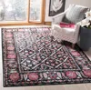 Safavieh Adirondack Machine Made Area Rug, Black / Fuchsia Bohemian Style Easy Care In Pink