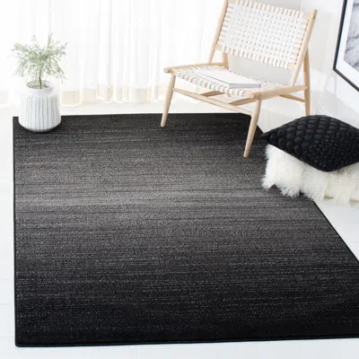 Safavieh Adirondack Machine Made Area Rug, Black / Grey Contemporary Style Easy Care In Gray