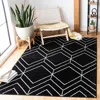 Safavieh Adirondack Machine Made Area Rug, Black / Ivory Contemporary Style Easy Care