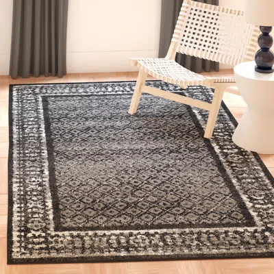 Safavieh Adirondack Machine Made Area Rug, Black / Silver Traditional Style Easy Care