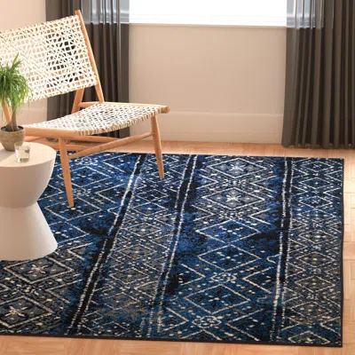 Safavieh Adirondack Machine Made Area Rug, Blue / Black Traditional Style Easy Care