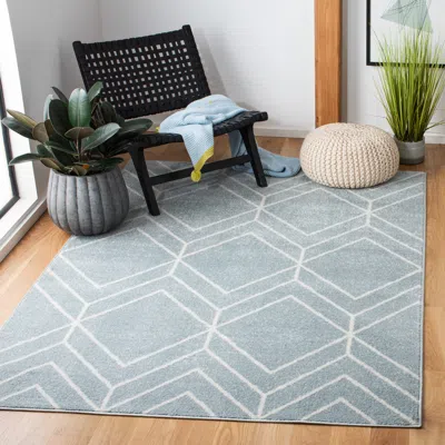 Safavieh Adirondack Machine Made Area Rug, Blue / Ivory Contemporary Style Easy Care
