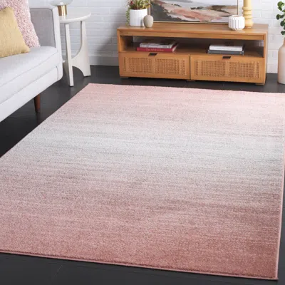 Safavieh Adirondack Machine Made Area Rug, Blush / Grey Contemporary Style Easy Care In Pink