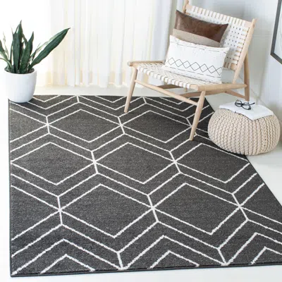 Safavieh Adirondack Machine Made Area Rug, Brown / Ivory Contemporary Style Easy Care In Gray