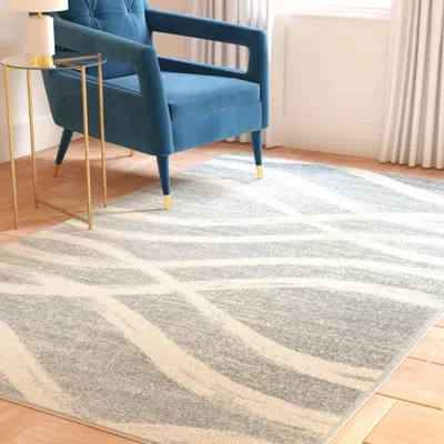 Safavieh Adirondack Machine Made Area Rug, Cream / Slate Contemporary Style Easy Care In Gray
