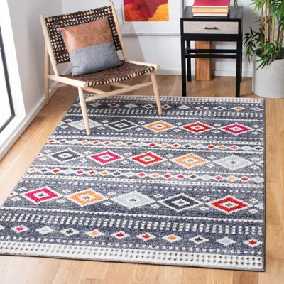 Safavieh Adirondack Machine Made Area Rug, Grey / Beige Bohemian Style Easy Care In Multi