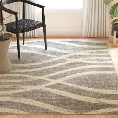 Safavieh Adirondack Machine Made Area Rug, Grey / Cream Contemporary Style Easy Care In Neutral