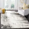 Safavieh Adirondack Machine Made Area Rug, Ivory / Grey Contemporary Style Easy Care In White